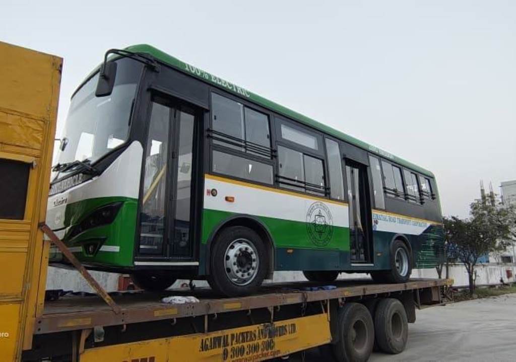 297 Electric Buses to be Added to HRTC Fleet Prototype Bus Arrives in Solan from Hyderabad Trials to be Conducted on SolanShimla Route